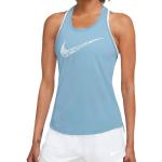 Blaue Nike Swoosh Tank-Tops für Damen Größe M für den für den Sommer 