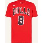 Rote Nike NBA Bio T-Shirts aus Baumwolle für Herren Größe XL 