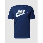 Marineblaue Unifarbene Nike T-Shirts aus Baumwolle für Herren Größe XS 