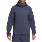 Blaue Sportliche Nike Tech Fleece Herrenhoodies & Herrenkapuzenpullover mit Reißverschluss aus Baumwolle Größe M 