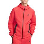 Rote Sportliche Nike Tech Fleece Herrenhoodies & Herrenkapuzenpullover mit Reißverschluss aus Fleece Größe M 