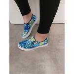 Blaue Blumenmuster Nike Slip-on Sneaker aus Textil für Damen 