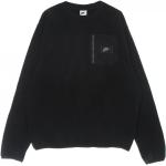 Schwarze Streetwear Nike Therma Herrensweatshirts aus Fleece Größe L 