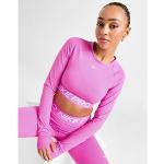 Pinke Langärmelige Nike Pro Damenlongsleeves & Damenlangarmshirts aus Polyester Größe XS 