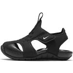 Schwarze Nike Sunray Protect 2 Kinderschuhe mit Klettverschluss aus Kunstleder leicht Größe 19,5 für den für den Sommer 