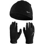 Nike Unisex – Erwachsene N.100.2579.082.2S Kappe&Handschuhe, Black/Black/Silver, OneSize