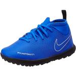 Nike Unisex-Kinder Jr. Phantom Vision Club Dynamic Fit Turf Fußballschuhe, Blau (Racer Blue/Black-Metallic Silv 400), 38.5 EU