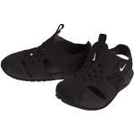 Schwarze Nike Sunray Protect 2 Kindersandaletten mit Klettverschluss aus Kunstleder leicht Größe 18,5 
