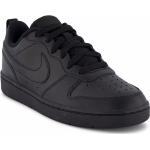 Schwarze Nike Court Borough Low Sneaker aus Leder Gefüttert für Kinder Größe 36 für den für den Winter 