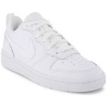 Weiße Nike Court Borough Low Sneaker aus Leder Gefüttert für Herren Größe 39 für den für den Winter 