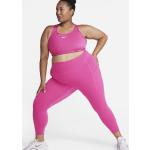 Reduzierte Pinke Nike 7/8 Leggings aus Nylon für Damen Große Größen 