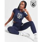 Blaue Kurzärmelige Nike Varsity T-Shirts aus Baumwollmischung für Damen Größe XS 