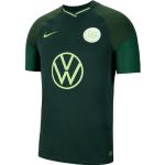 Nike VfL Wolfsburg Kinder Auswärts Trikot 2021/22 dunkelgrün/grün fluo