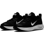 Schwarze Nike Wearallday Low Sneaker mit Schnürsenkel aus Mesh Atmungsaktiv für Kinder Größe 33 