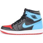Schwarze Nike Air Jordan 1 Michael Jordan High Top Sneaker & Sneaker Boots aus Leder Größe 40,5 