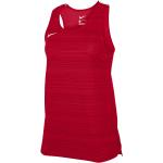 Rote Nike Miler Tank-Tops für Damen für den für den Sommer 