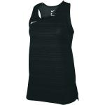 Schwarze Nike Miler Tank-Tops für Damen Größe L für den für den Sommer 