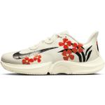 Weiße Blumenmuster Nike Zoom Tennisschuhe für Damen Größe 40,5 