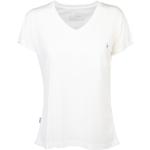 Reduzierte Weiße Langärmelige Nikin Nachhaltige V-Ausschnitt Shirts mit Tasche aus Lyocell für Damen Größe L 