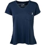 Reduzierte Blaue Langärmelige Nikin Nachhaltige V-Ausschnitt Shirts mit Tasche aus Lyocell für Damen Größe M 