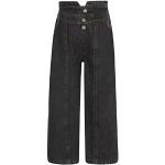 Graue Atmungsaktive Skinny Jeans für Kinder aus Denim für Mädchen Größe 152 