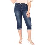 Reduzierte Dunkelblaue High Waist Jeans aus Denim für Damen Größe 5 XL Große Größen 