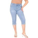 Reduzierte Hellblaue High Waist Jeans aus Denim für Damen Größe 5 XL Große Größen 