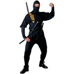 Schwarze Ninja-Kostüme aus Polyester für Herren Größe M 