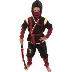 Bordeauxrote Buttinette Ninja-Kostüme für Kinder Größe 164 