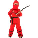 Schwarze Buttinette Ninja-Kostüme für Kinder Größe 140 