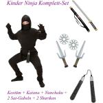 Schwarze Widmann Ninja-Schwerter für Kinder Größe 164 