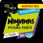 Ninjamas für Jungs 4-7 Jahre Absorbierende Nachthöschen, 60 Stück, Monatsbox