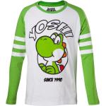Grüne Langärmelige Super Mario Yoshi Longsleeves für Kinder & Kinderlangarmshirts mit Dinosauriermotiv für Jungen 