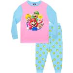 Bunte Super Mario Mario Kinderschlafanzüge & Kinderpyjamas für Mädchen Größe 134 