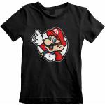 Schwarze Nintendo Super Mario Mario Kinder T-Shirts für Jungen 