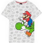 Graue Super Mario Mario Pilz Kinder T-Shirts aus Baumwolle für Jungen für den für den Sommer 