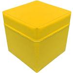 Gelbe Quadratische Sitzhocker aus Kunstleder Breite 0-50cm, Höhe 0-50cm, Tiefe 0-50cm 