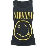 Nirvana Top - Smiley - S bis XL - für Damen - Größe M - schwarz - Lizenziertes Merchandise