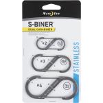 Nite Ize S-Biner Combo Doppel-Clip Karabiner 3er Pack silber
