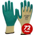 Grüne Strick-Handschuhe aus Baumwolle Größe 8 