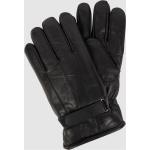 Reduzierte Schwarze Lederhandschuhe aus Leder für Herren Größe 9 für den für den Winter 