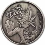 Niue - 2 NZD 25 Jahre Yu Gi Oh! Game Flip Coin 2023 - 1 Oz Silber AntikFinish