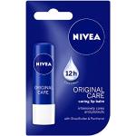 NIVEA Lip Balm Original Care (4,8g) schützende Lippenfeuchtigkeitspflege mit Sheabutter und natürlichen Ölen, pflegender Lippenbalsam für 24h Feuchtigkeitspflege, Melt-In Lippenpflege