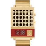 Reduzierte Goldene Nixon Herrenarmbanduhren aus Edelstahl mit Digital-Zifferblatt mit Lautsprecher 