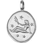 Silberne NKlaus Jungfrau-Anhänger mit Sternzeichen-Motiv aus Silber für Herren 