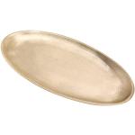 Goldene 12 cm NKlaus Ovale Kerzenteller matt aus Messing 