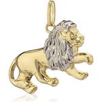 Goldene NKlaus König der Löwen Löwe-Anhänger mit Löwen-Motiv aus Gold 9 Karat für Damen 