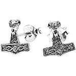 Silberne Gothic Keltische Ohrringe aus Silber für Damen 2-teilig 