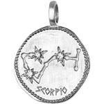 Silberne NKlaus Skorpion-Anhänger mit Sternzeichen-Motiv aus Silber mit Zirkonia für Herren 