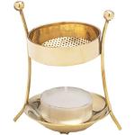 Goldene NKlaus Runde Teelichthalter poliert aus Messing 